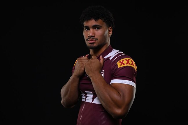 Maroons rookie Robert Toia faces a baptism of fire in his Origin debut opposite Latrell Mitchell and Angus Crichton.