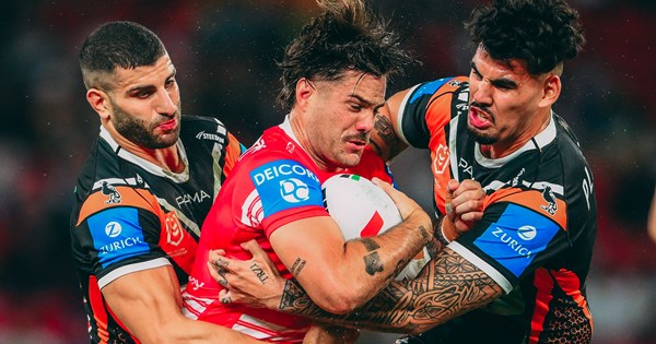 Dragons fall to Wests Tigers in Magic Round shootout