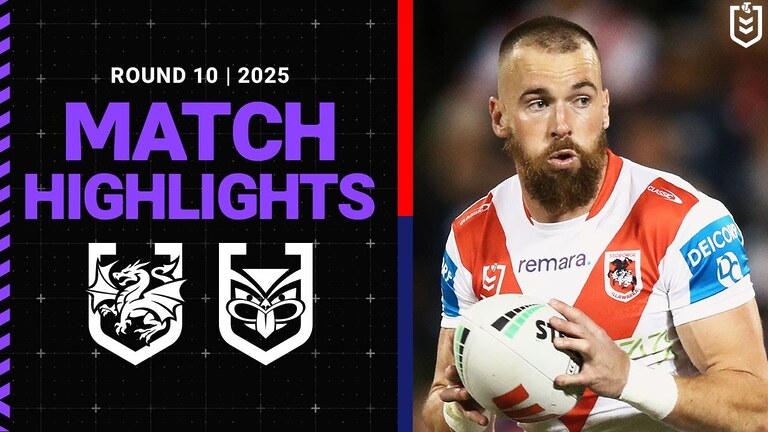 NRL Match Highlights 2025 | Dragons v Warriors | Round 10
