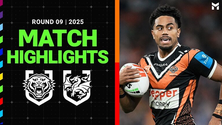 NRL Match Highlights 2025 | Wests Tigers v Dragons | Round 9