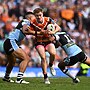 Lachlan Galvin has played 31 matches for Wests Tigers since his NRL debut in Round 2 of the 2024 season.