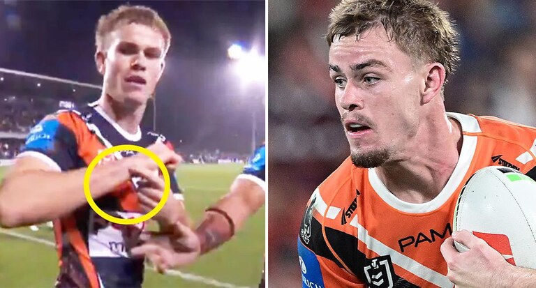 Bulldogs coach responds to Lachie Galvin question after on-field act hints at next NRL club