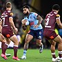 Payne Haas in action for the Blues.