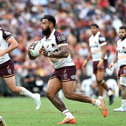 Payne Haas on a run for the Broncos.