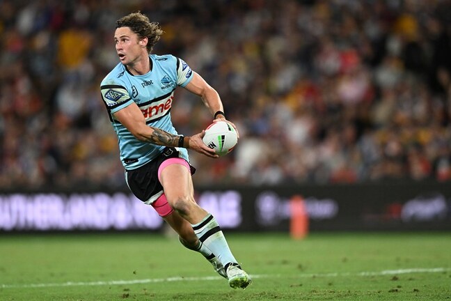 Nicho Hynes in action in Magic Round against the Eels.