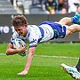 One New Zealand Warriors halfback Jack Thompson scoring one of his two tries in last year's Harold Matthews Cup grand final.