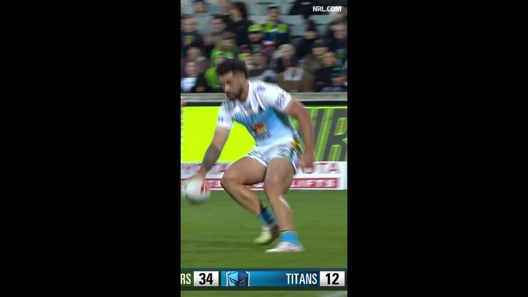 Jojo Fifita Tries in Canberra Raiders vs Gold Coast Titans