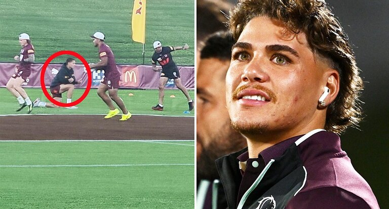 Maroons cop Kalyn Ponga scare during State of Origin camp amid message to Reece Walsh