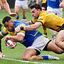 Sam Lisone scores a try for Leeds Rhinos