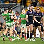 Trent Loiero pleads his case with the match officials in the Magic Round game against the Raiders.