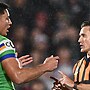 Raiders gun banned after fiery clash
