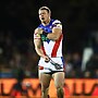 Knights debutant Paul Bryan bravely battled on after dislocating his shoulder.