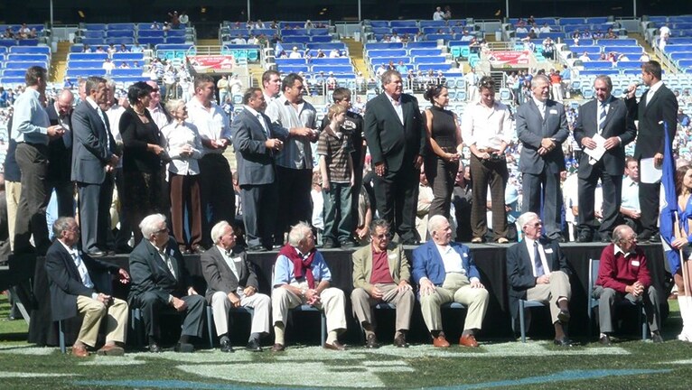 Ring of Champions: Living legends and family members of newly announced Ring of Champions were on hand at Telstra Stadium.
