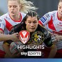 Picture by Allan McKenzie/SWpix.com - 06/10/2024 - Rugby League - Betfred Women's Super League Grand Final - St Helens v York Valkyrie - The Totally Wicked Stadium, St Helens, England - York's Megan Pakulis is tackled by St Helens' Vicky Whitfield & Tara Jones.