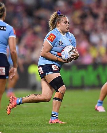 Caitlan Johnston-Green in action for the Blues last year.