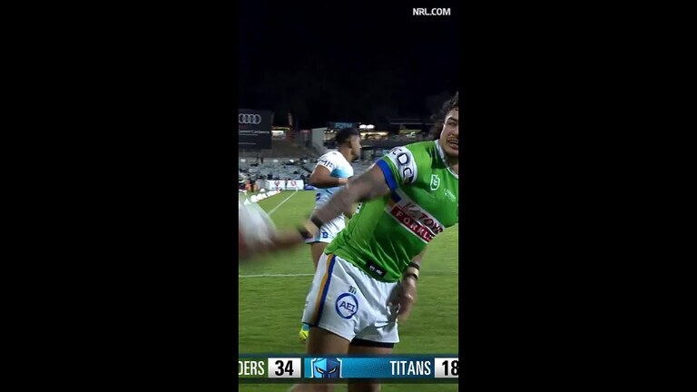 Xavier Savage Tries in Canberra Raiders vs Gold Coast Titans
