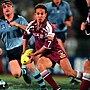 Adrian Lam sparks the Maroons in Game One of the 1995 series.