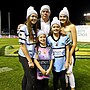 Brett Kimmorley and daughters Maddi, Mia, Ava and Ivy at the opening match of the NRL's inaugural Beanies for Brain Cancer Round in 2017.