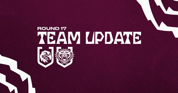 Team Update: Round 17 vs Tigers