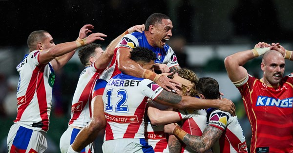 Last-minute try seals memorable victory for the Knights in Perth