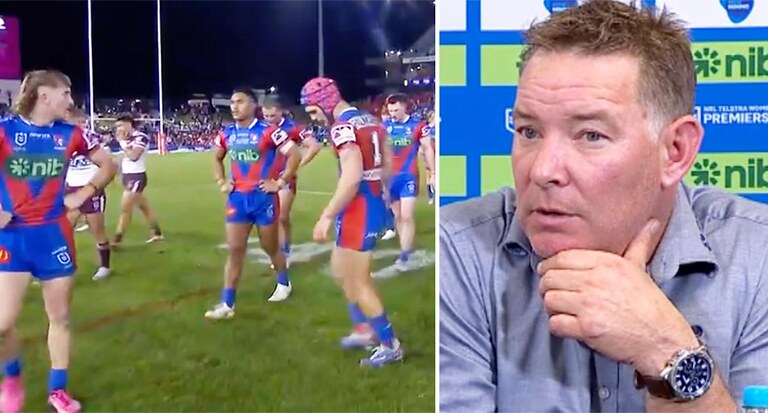 Calls for Adam O'Brien to apologise after press conference moment sours epic Newcastle win