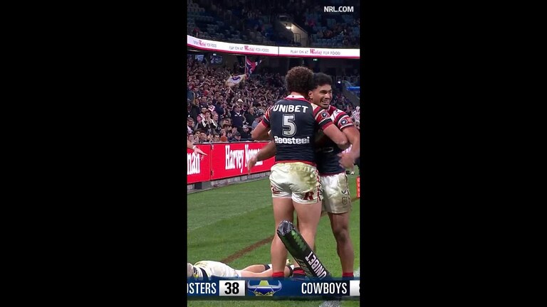 Mark Nawaqanitawase Tries in Sydney Roosters vs North Queensland Cowboys