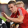 Lee Byrne in action for the British and Irish Lions against South Africa in 2009