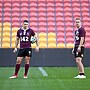 Billy Slater and Daly Cherry-Evans ahead of their last game together for Queensland in 2018.