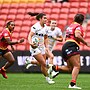 Jada Ferguson with the ball for the Broncos.