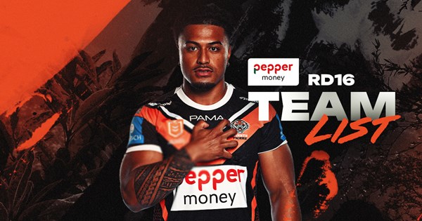 Team List: NRL Round 16 vs Raiders