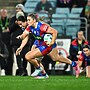 Sheridan Gallagher has scored 17 tries in 21 NRLW appearances for the Knights since switching codes in 2023.