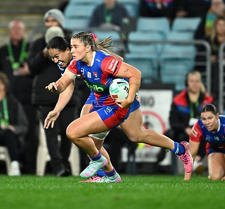 Sheridan Gallagher has scored 17 tries in 21 NRLW appearances for the Knights since switching codes in 2023.