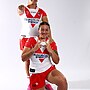 Trinity and Paige Tauaneai are both in the Dragons NRWL squad, while older sister Alexis has joined the Bulldogs.