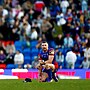 An emotional Jackson Hastings at the end of the clash against the Storm.