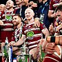 Wigan Warriors celebrate winning the 2024 Super League Grand Final