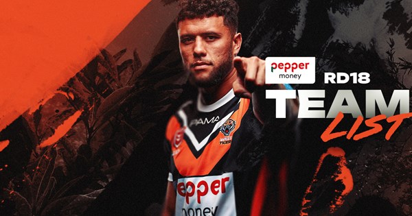Team List: NRL Round 18 vs Roosters