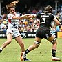 USA Olympic medallist Kayla Canett (left) has moved to Australia to pursue her NRLW ambitions.