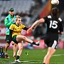 Samantha Treherne in action for Australia against the Black Ferns.