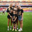 A magical moment for Ali Brigginshaw and her family at Suncorp Stadium.