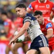 Seen here, Cowboys playmaker Tom Duffy during an NRL game against the Dragons in July.