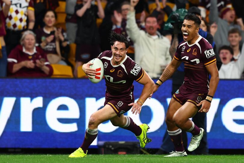 Seen here, Brisbane Broncos star Kotoni Staggs.