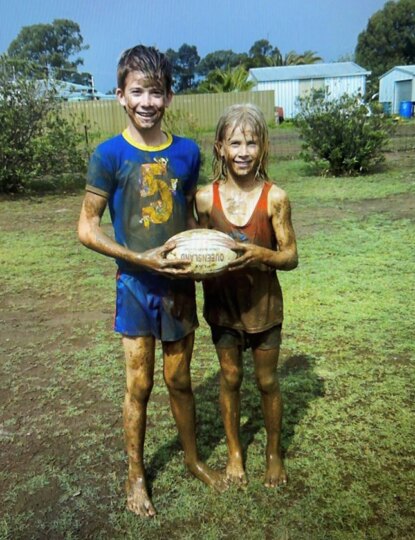 Shenae and her brother Brodie played football in the backyard, which she said helped lay the foundations of her rugby league career.