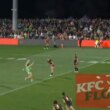 Liam Martin and the chases appeared to be onside after Nathan Cleary's field goal attempt. (Image: Fox Sports)