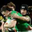 Ethan Strange is tackled by Nathan Cleary.