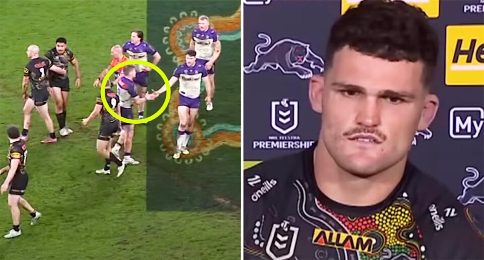 Nathan Cleary airs complaint after Harry Grant accused of controversial act to help Storm win