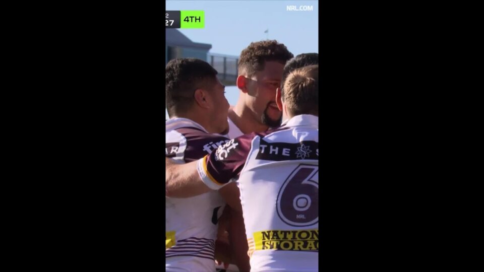 Deine Mariner Tries in Newcastle Knights vs Brisbane Broncos