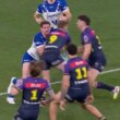 Harry Grant copped a two-game ban for this high-contact. (Image: Channel Nine)