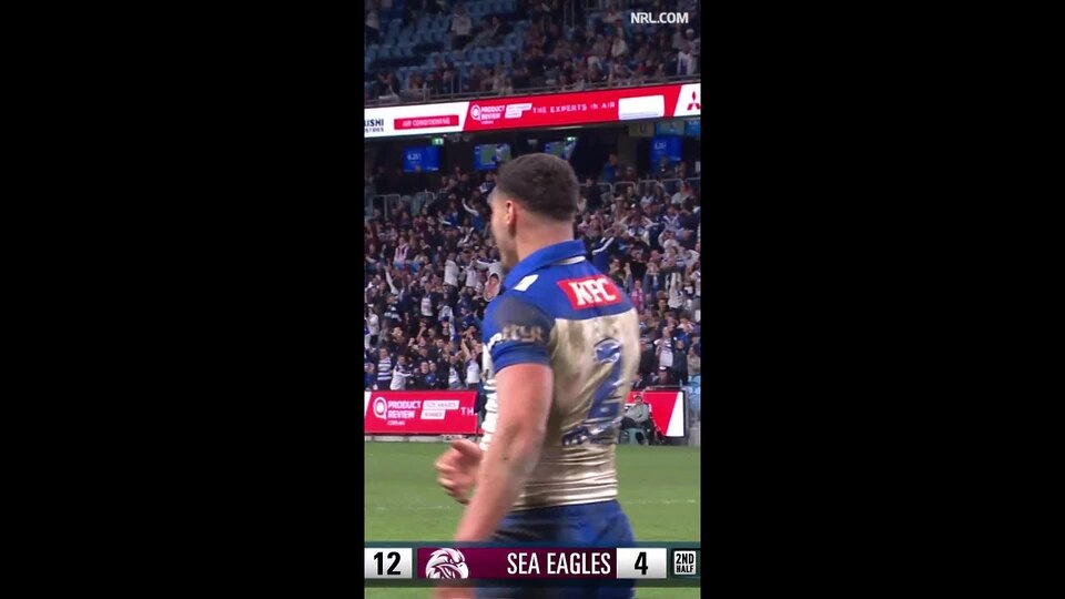 Jacob Kiraz Tries in Canterbury-Bankstown Bulldogs vs Manly-Warringah Sea Eagles