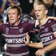 The form of Manly stars Jake and Tom Trbojevic has come into question during an underwhelming season in 2025. Pic: Getty