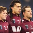 Tino Fa'asuamaleaui with Melbourne Storm stars Harry Grant and Cameron Munster at Origin level.